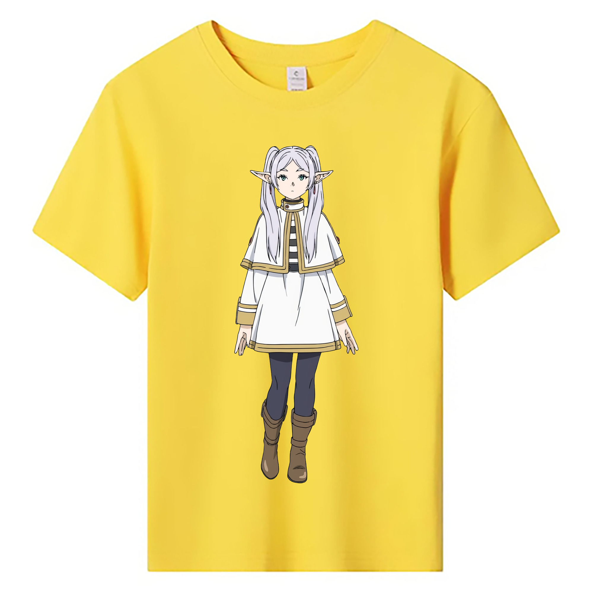 （画像用） 葬送のフリーレン Frieren 綿100％キッズTシャツ（フロントプリント）