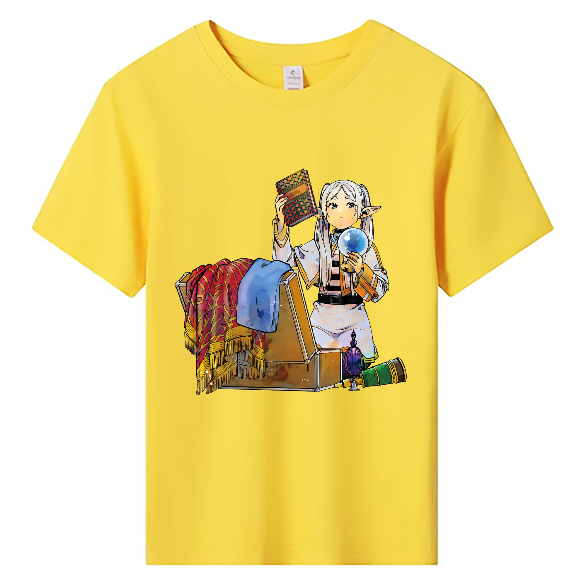 （画像用） 葬送のフリーレン Frieren 綿100％キッズTシャツ（フロントプリント）