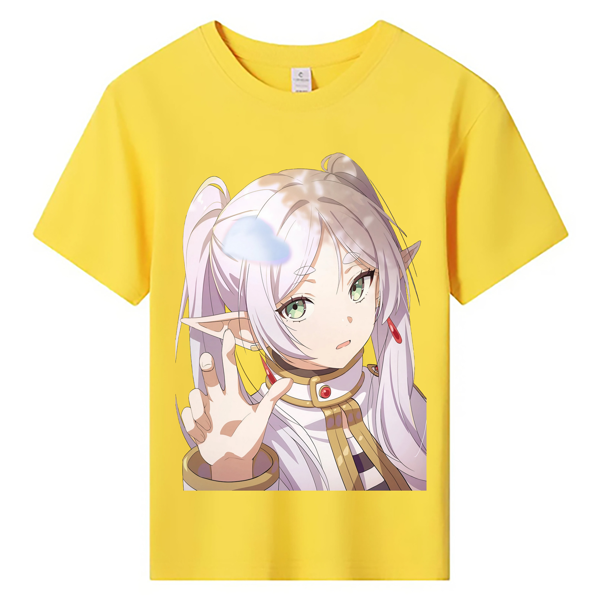 （画像用） 葬送のフリーレン Frieren 綿100％キッズTシャツ（フロントプリント）