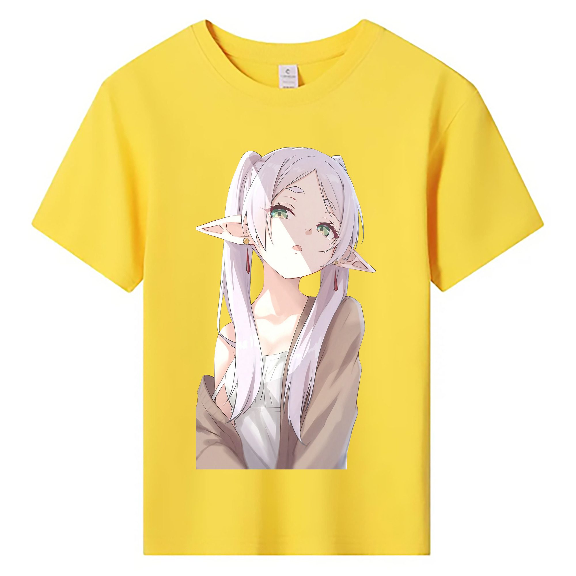 （画像用） 葬送のフリーレン Frieren 綿100％キッズTシャツ（フロントプリント）