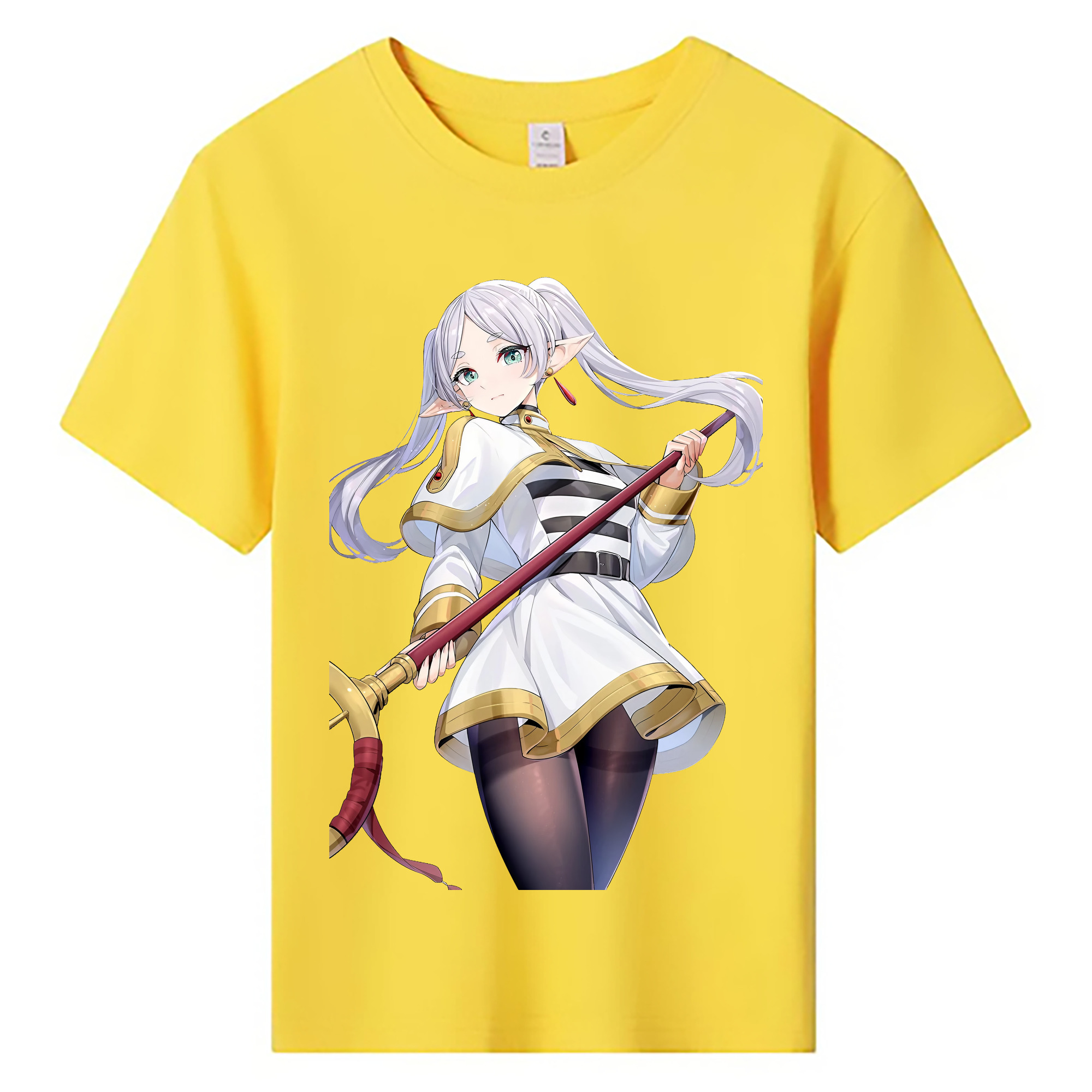 （画像用） 葬送のフリーレン Frieren 綿100％キッズTシャツ（フロントプリント）