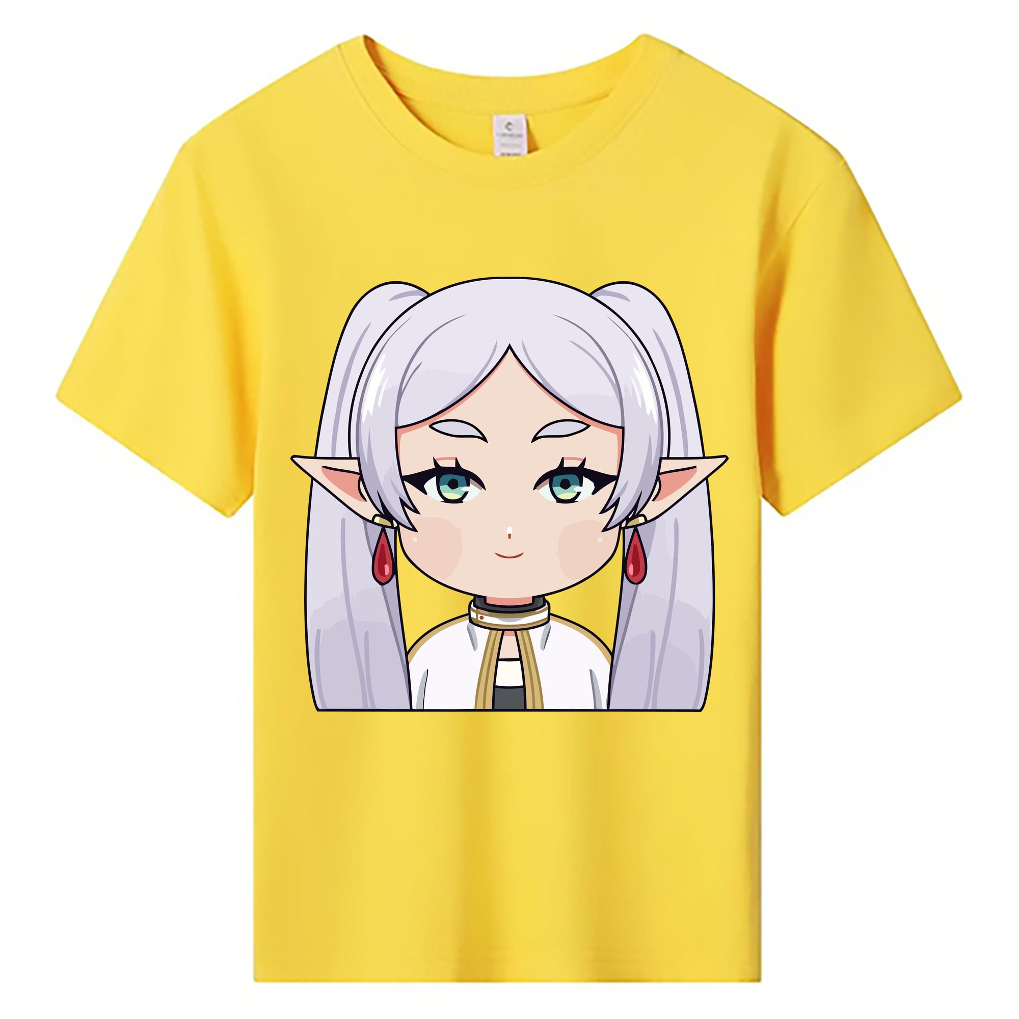 （画像用） 葬送のフリーレン Frieren 綿100％キッズTシャツ（フロントプリント）