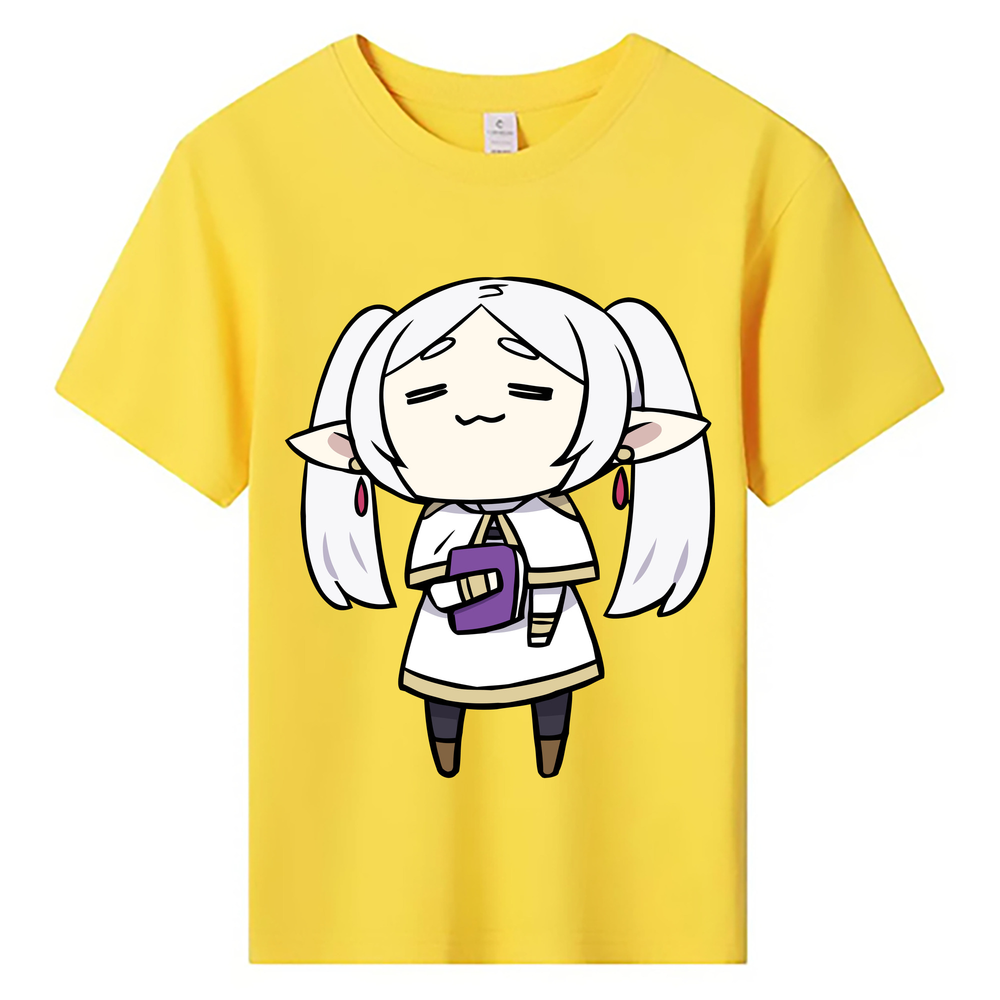 （画像用） 葬送のフリーレン Frieren 綿100％キッズTシャツ（フロントプリント）