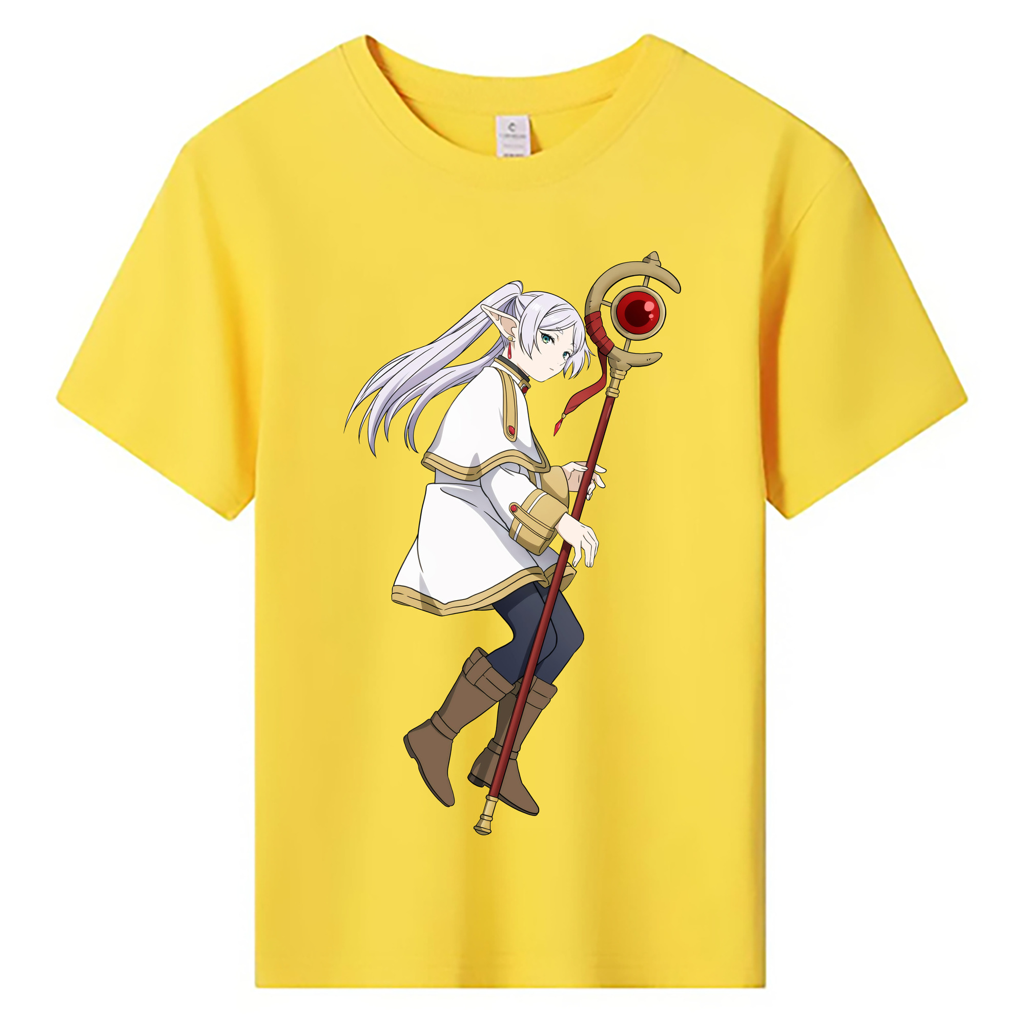 （画像用） 葬送のフリーレン Frieren 綿100％キッズTシャツ（フロントプリント）