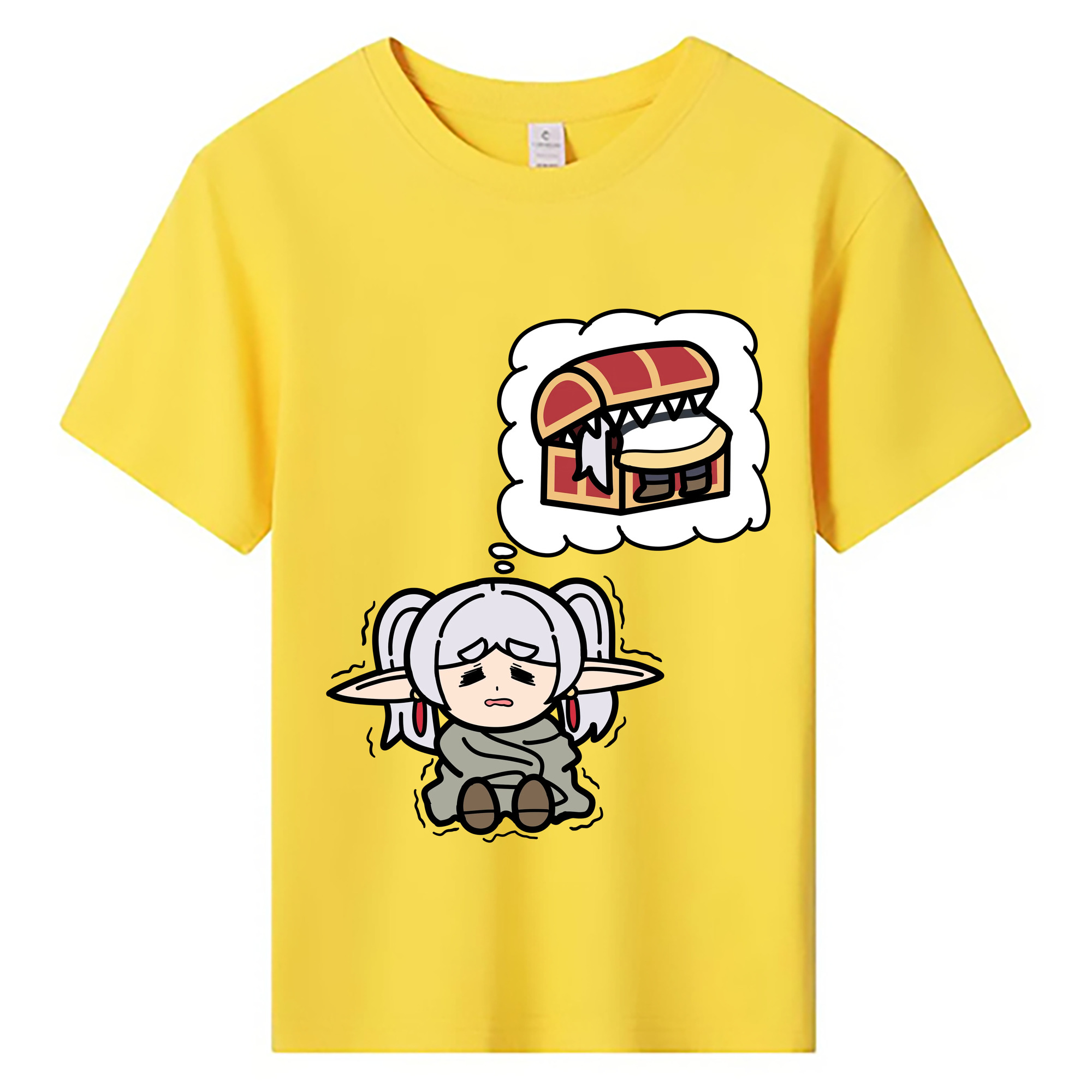 （画像用） 葬送のフリーレン Frieren 綿100％キッズTシャツ（フロントプリント）