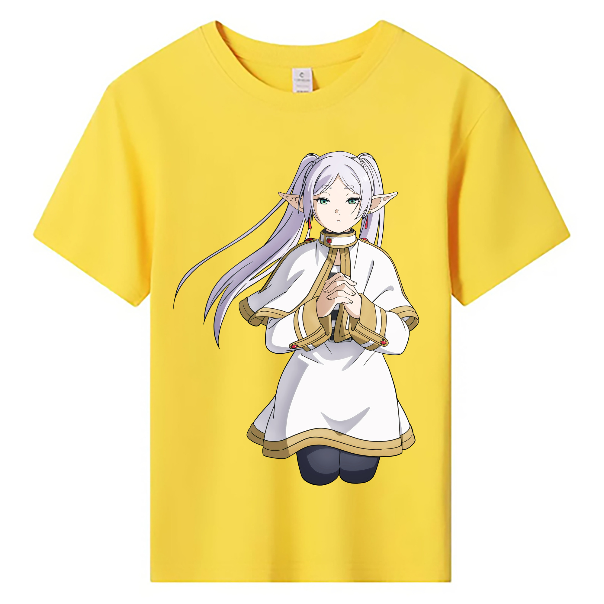 （画像用） 葬送のフリーレン Frieren 綿100％キッズTシャツ（フロントプリント）