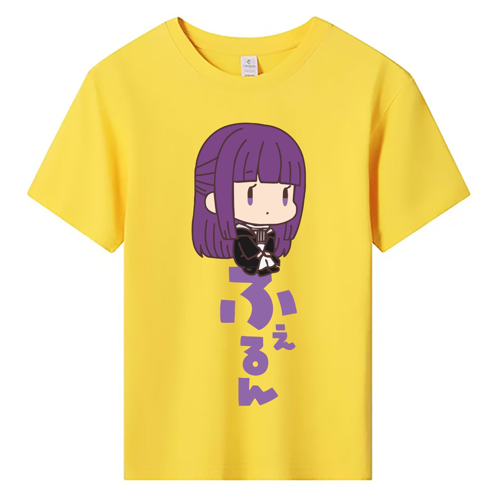 （画像用） 葬送のフリーレン Frieren 綿100％キッズTシャツ（フロントプリント）