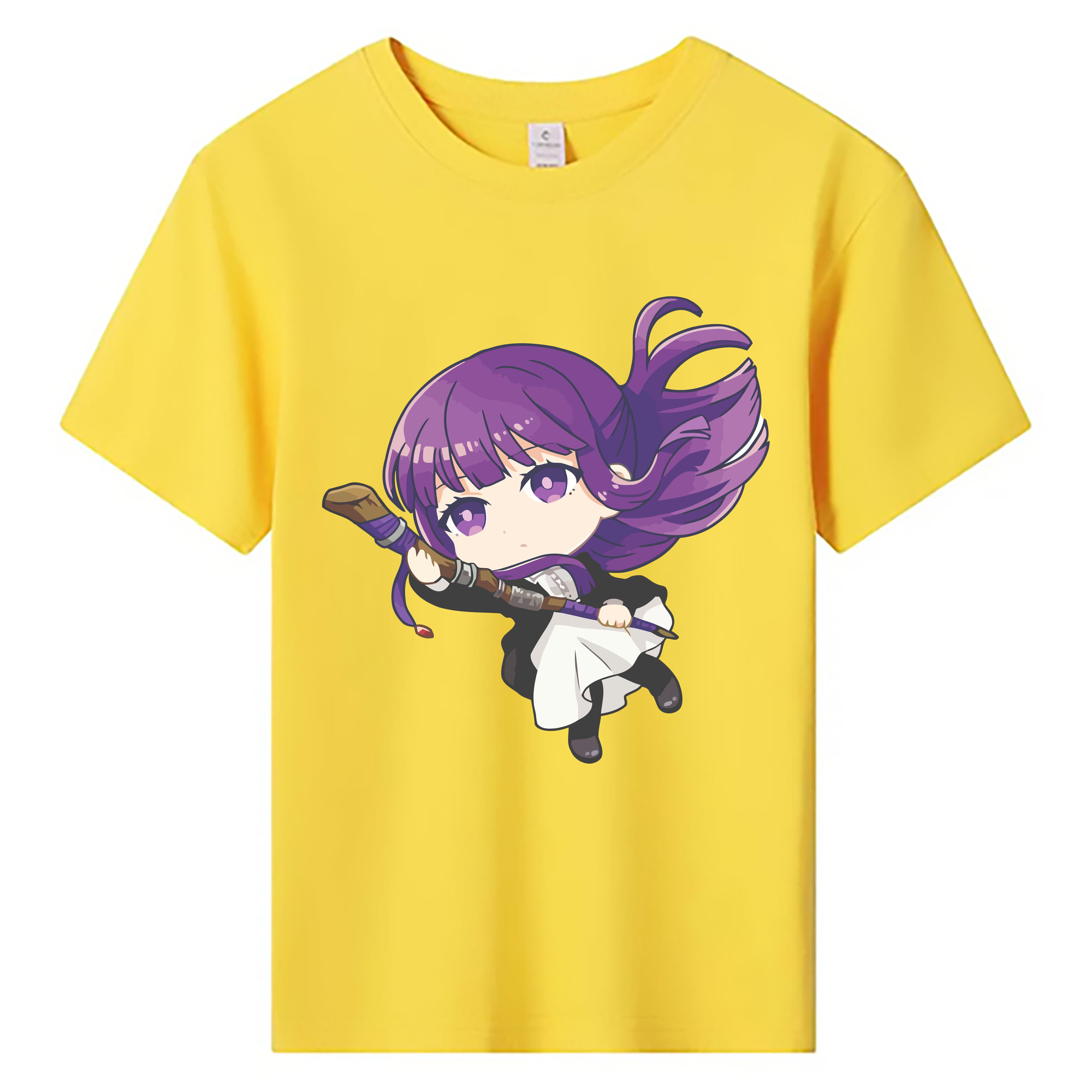 （画像用） 葬送のフリーレン Frieren 綿100％キッズTシャツ（フロントプリント）
