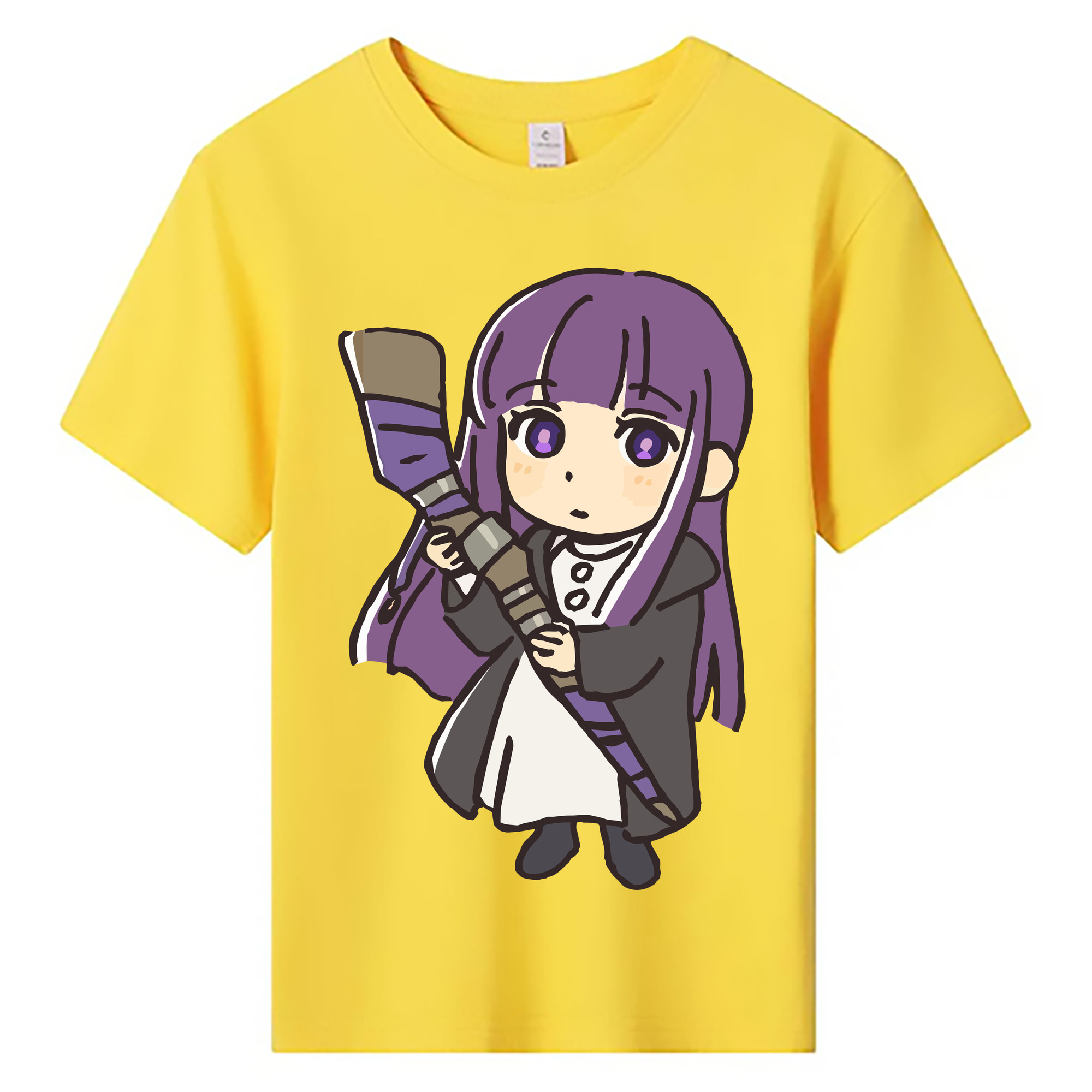 （画像用） 葬送のフリーレン Frieren 綿100％キッズTシャツ（フロントプリント）