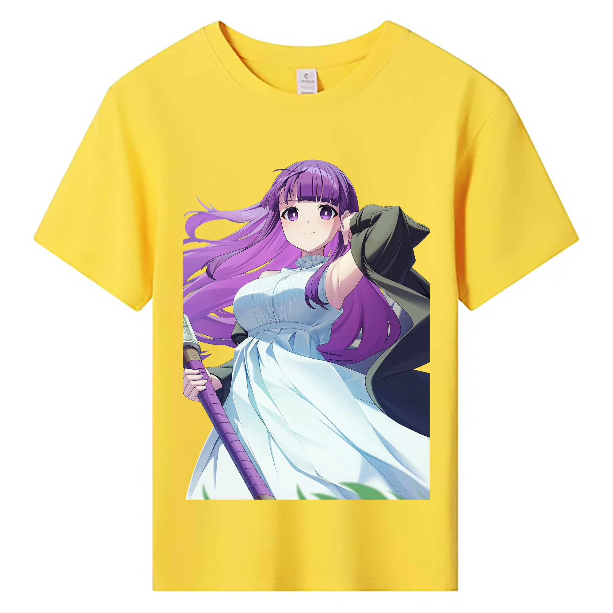 （画像用） 葬送のフリーレン Frieren 綿100％キッズTシャツ（フロントプリント）