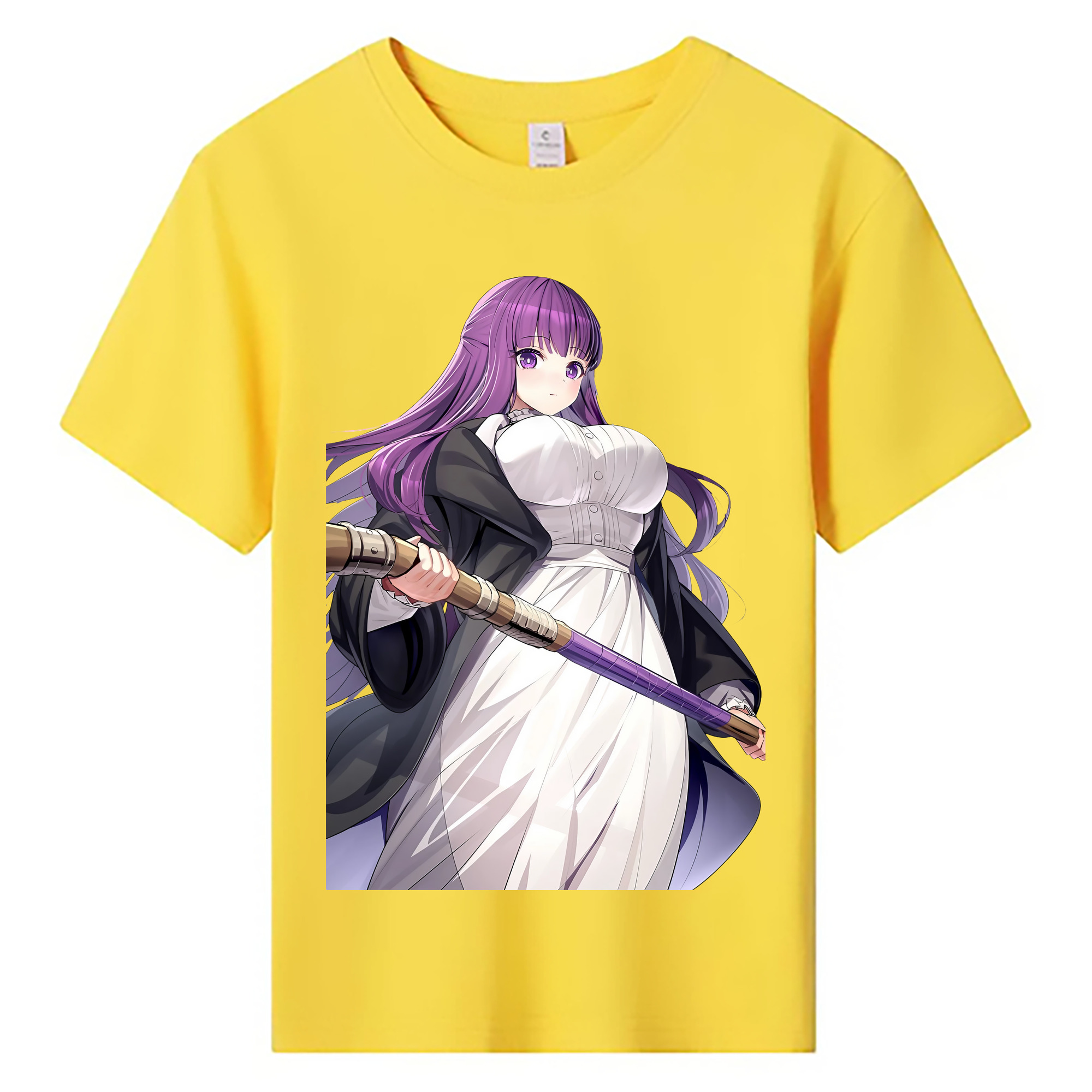 （画像用） 葬送のフリーレン Frieren 綿100％キッズTシャツ（フロントプリント）