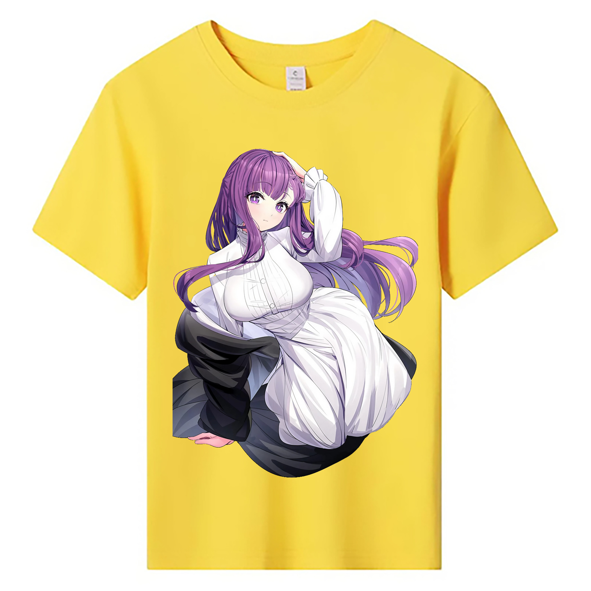 （画像用） 葬送のフリーレン Frieren 綿100％キッズTシャツ（フロントプリント）