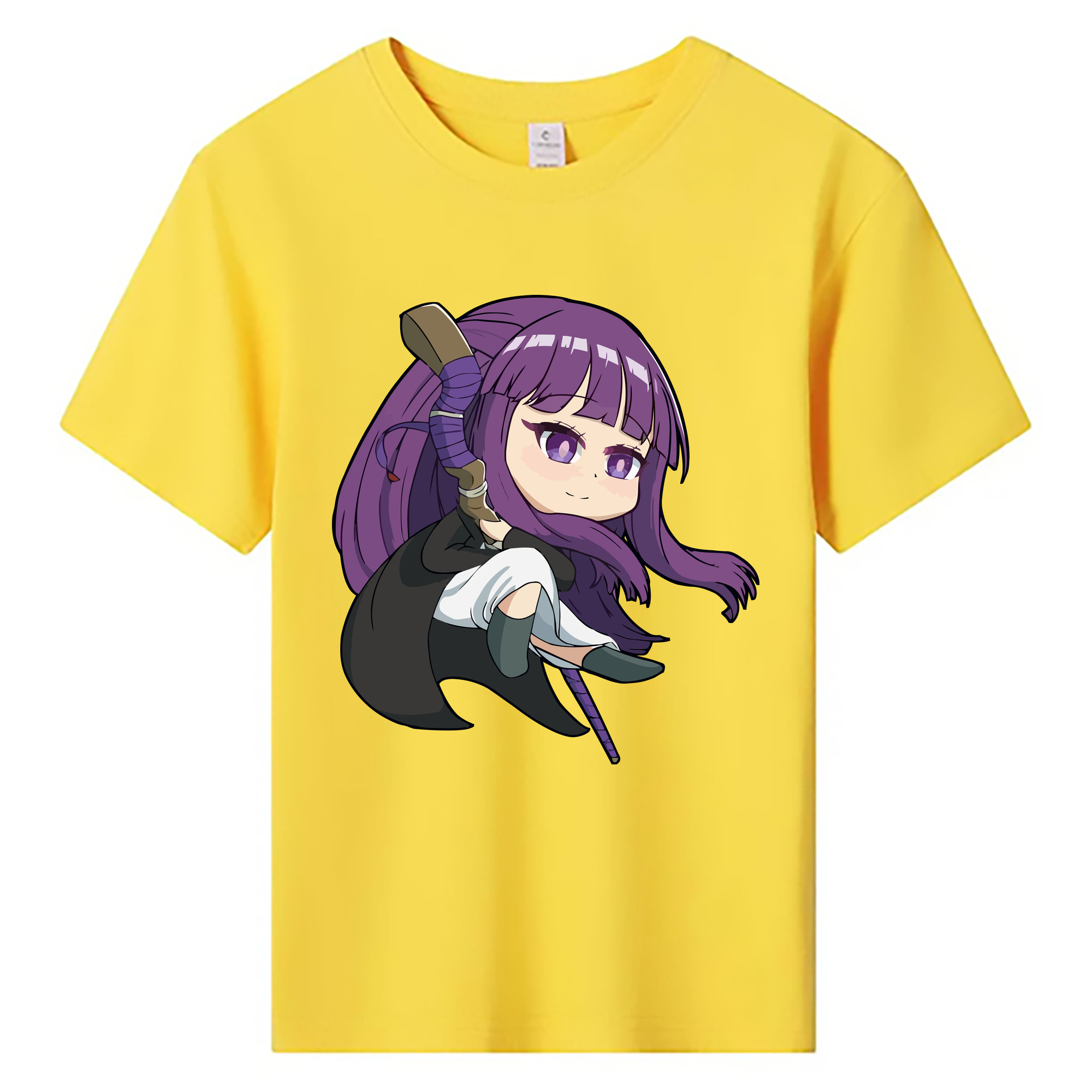 （画像用） 葬送のフリーレン Frieren 綿100％キッズTシャツ（フロントプリント）