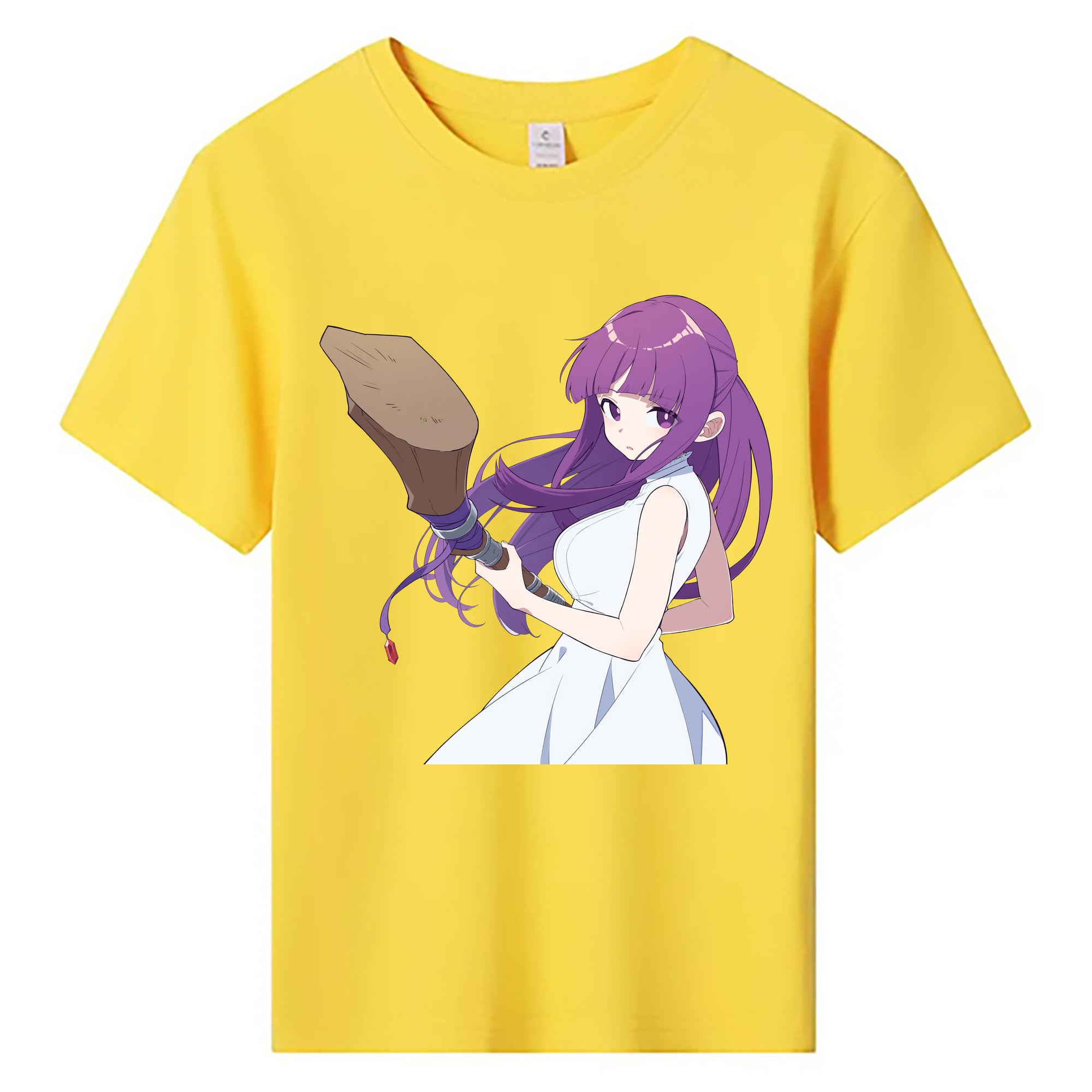 （画像用） 葬送のフリーレン Frieren 綿100％キッズTシャツ（フロントプリント）