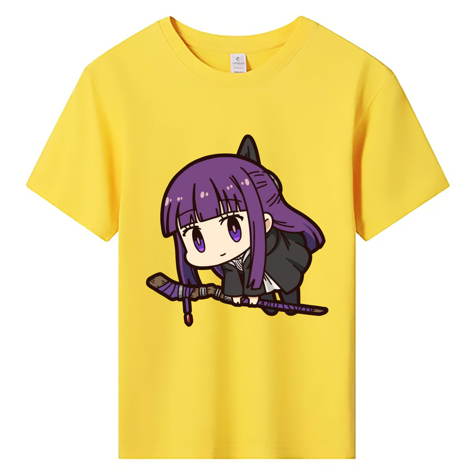 （画像用） 葬送のフリーレン Frieren 綿100％キッズTシャツ（フロントプリント）