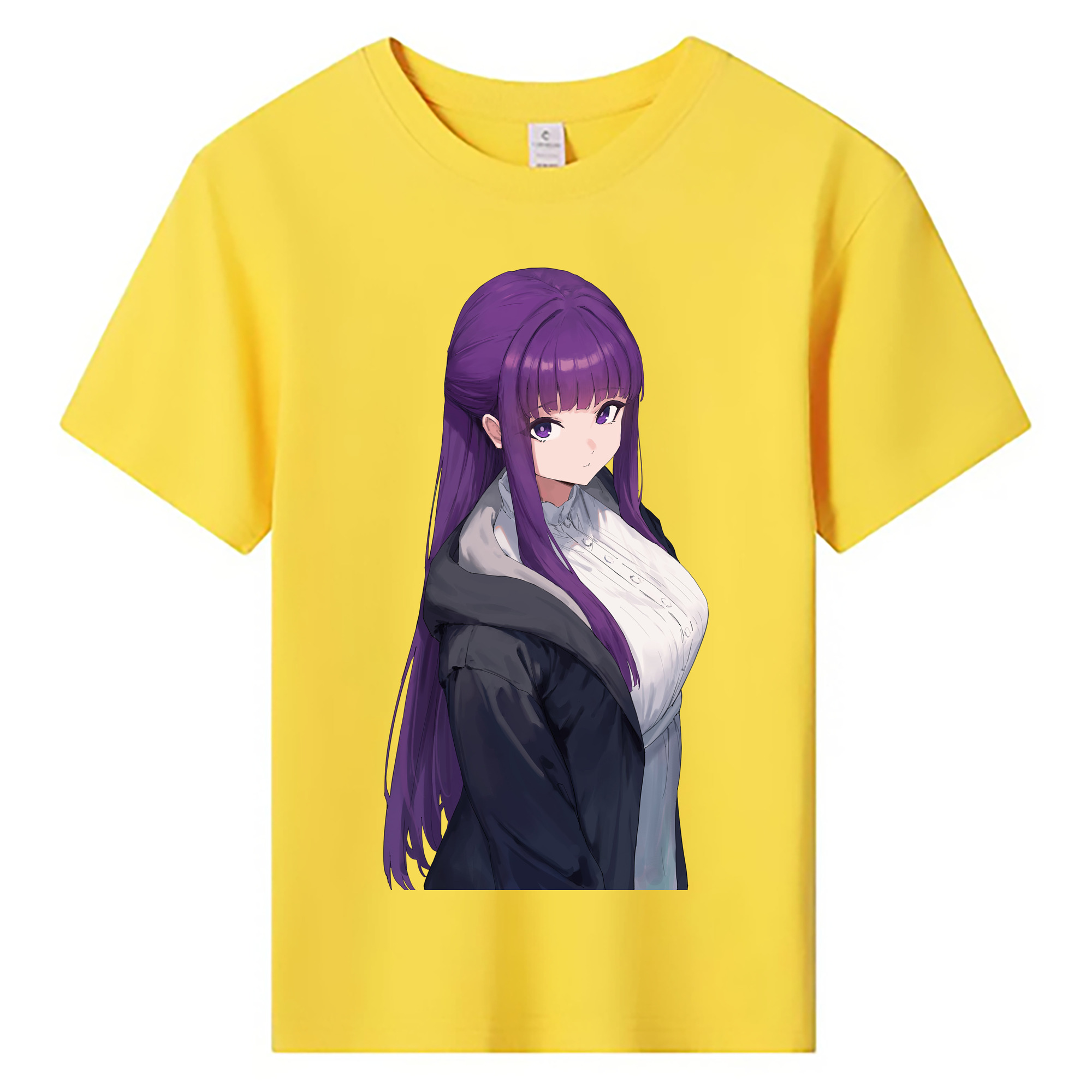 （画像用） 葬送のフリーレン Frieren 綿100％キッズTシャツ（フロントプリント）
