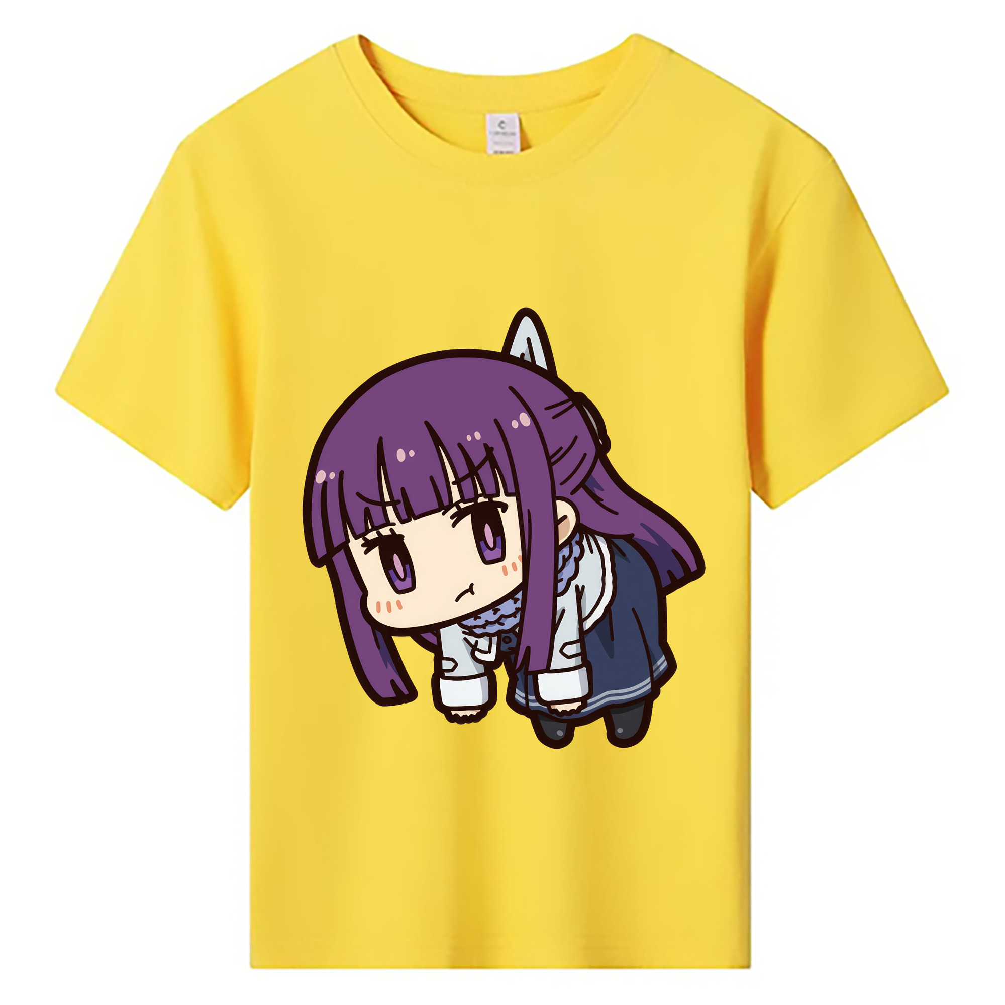（画像用） 葬送のフリーレン Frieren 綿100％キッズTシャツ（フロントプリント）