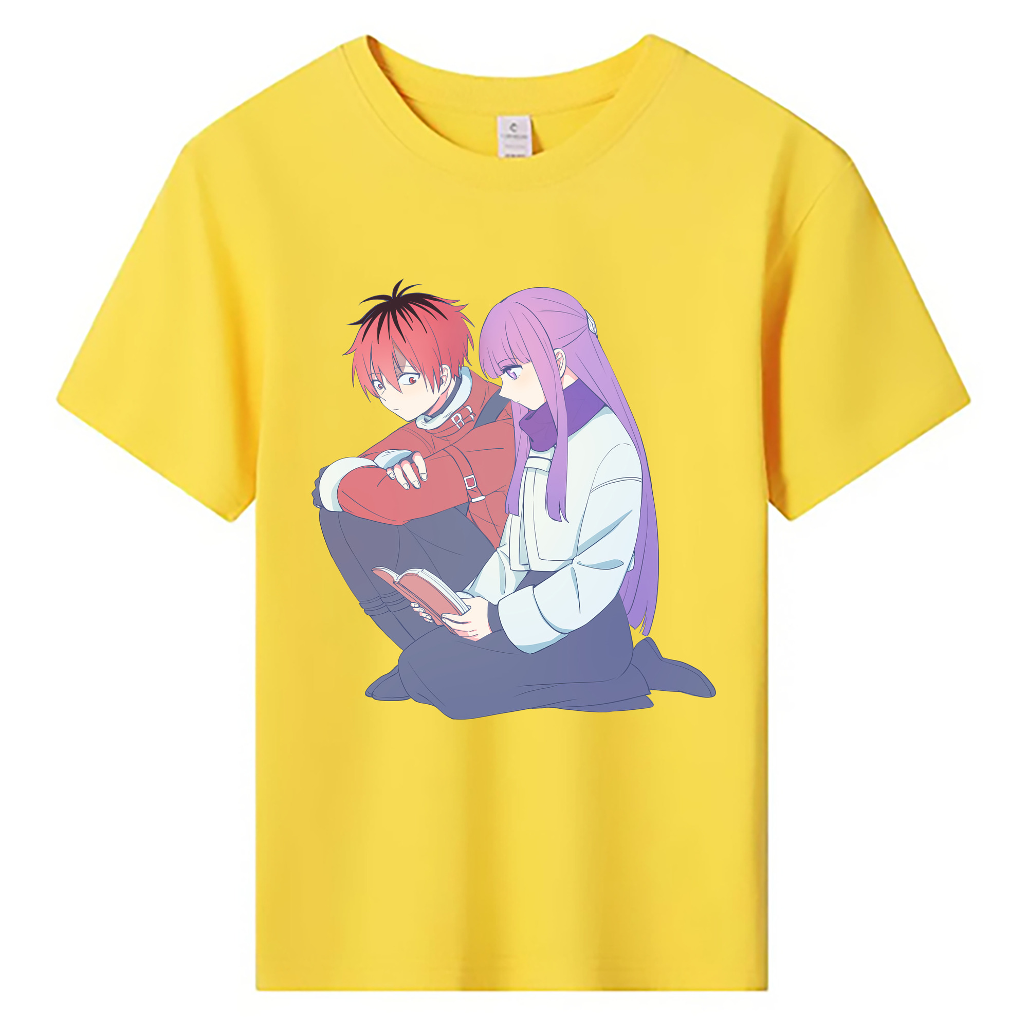 （画像用） 葬送のフリーレン Frieren 綿100％キッズTシャツ（フロントプリント）