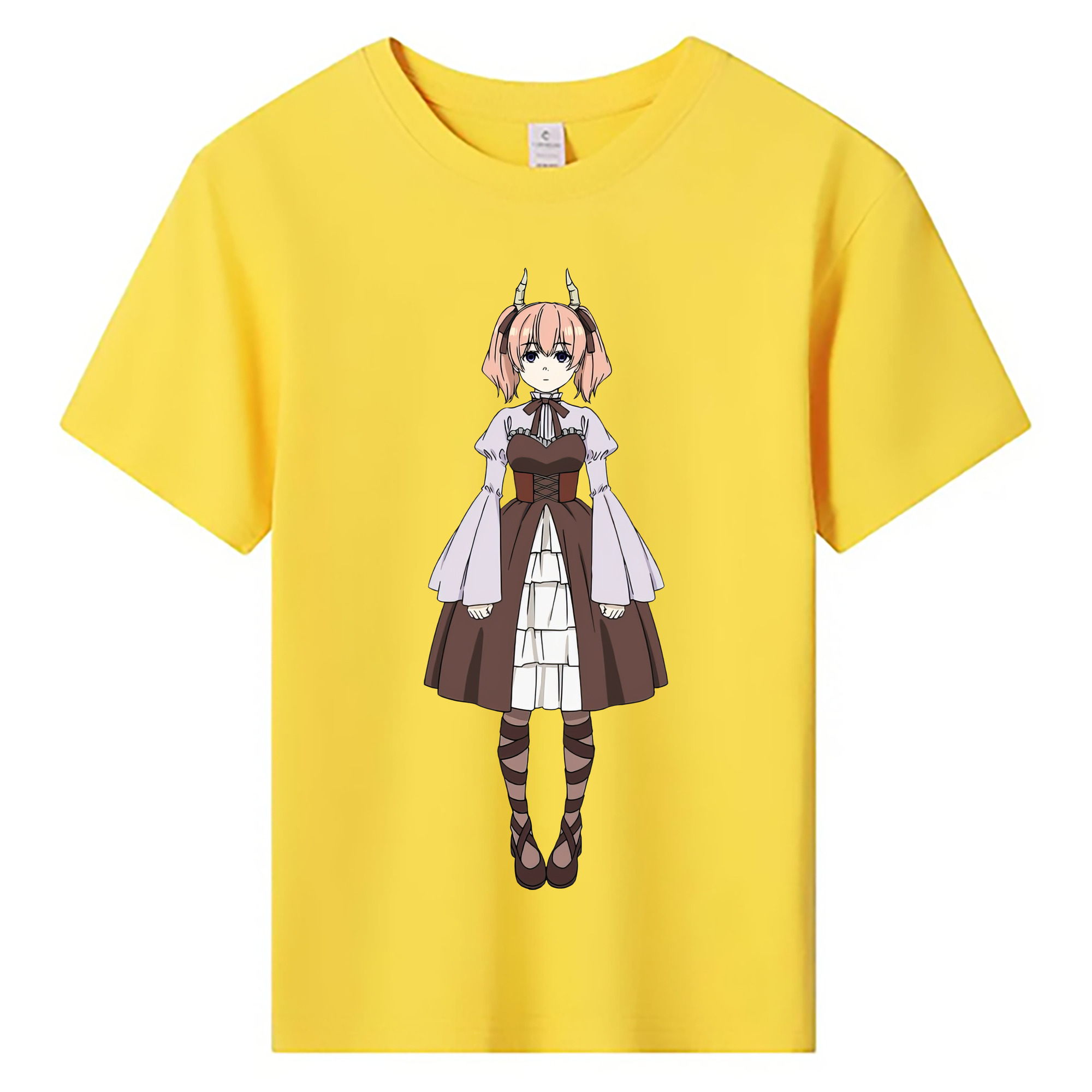 （画像用） 葬送のフリーレン Frieren 綿100％キッズTシャツ（フロントプリント）