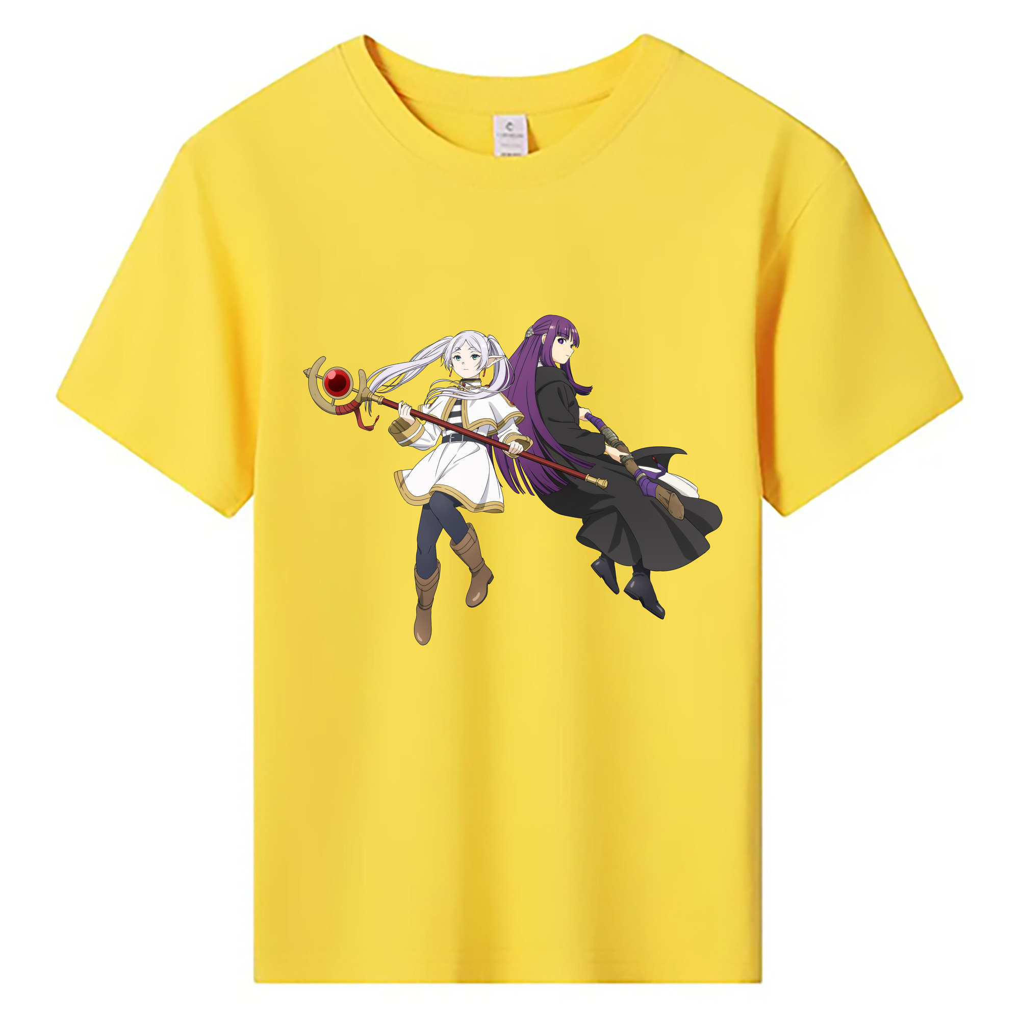 （画像用） 葬送のフリーレン Frieren 綿100％キッズTシャツ（フロントプリント）