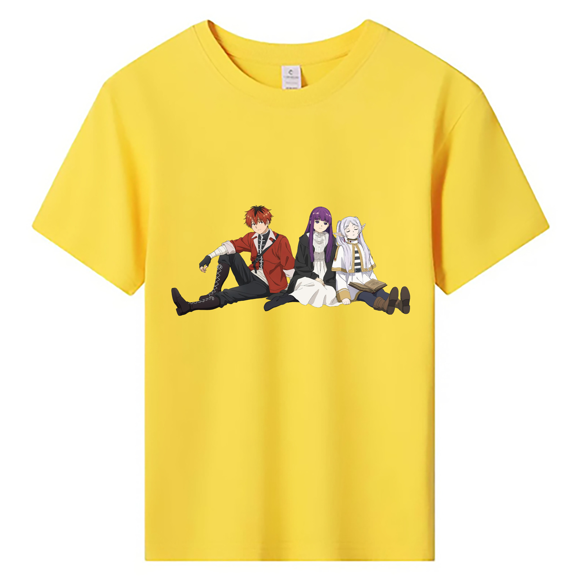 （画像用） 葬送のフリーレン Frieren 綿100％キッズTシャツ（フロントプリント）