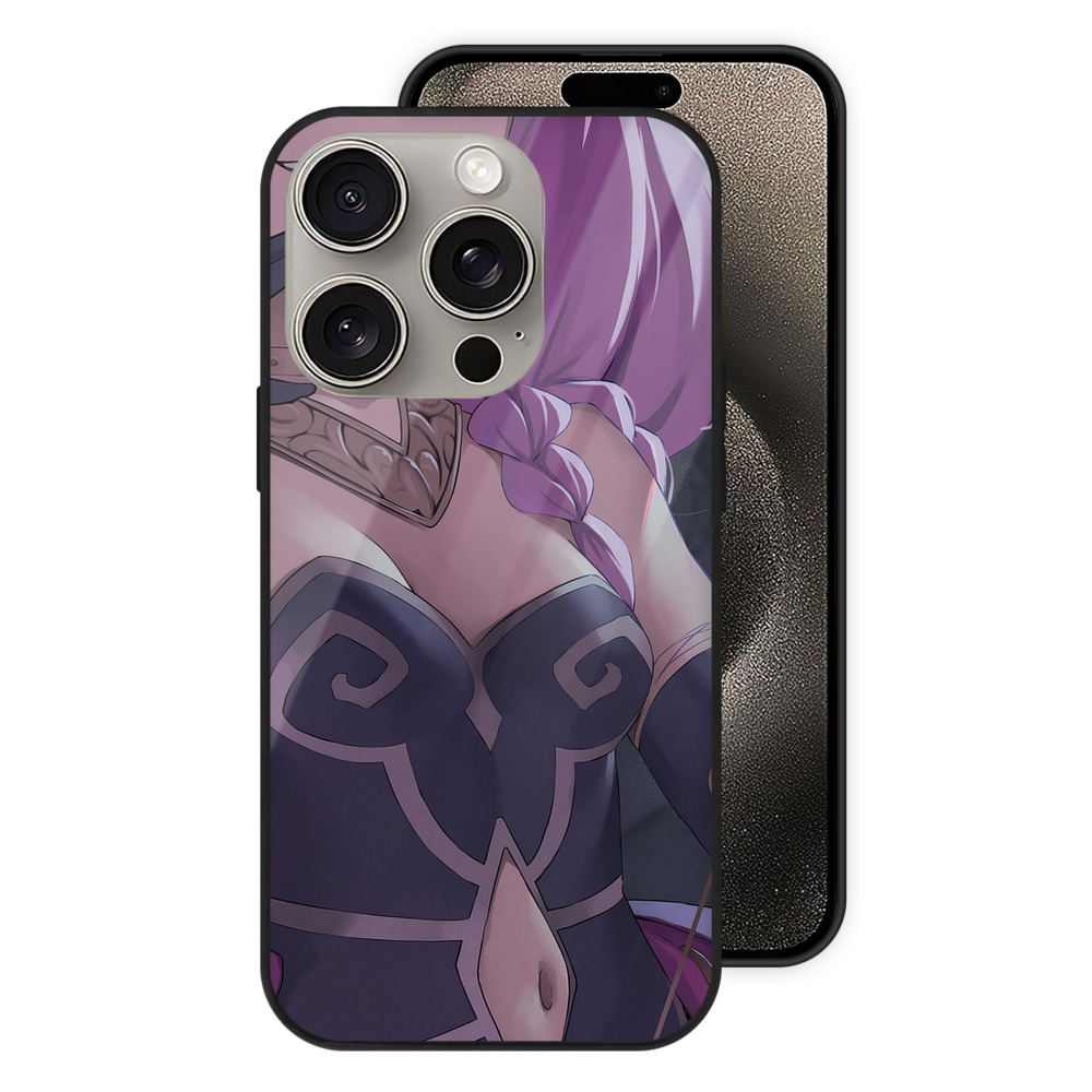 （画像用） 葬送のフリーレン Frieren 【iPhone15Pro対応】スマホケース 耐衝撃＆黄変防止 背面ガラス