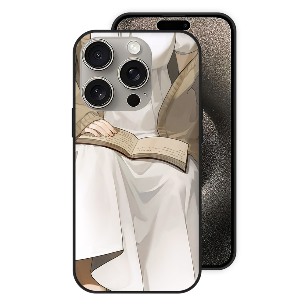 （画像用） 葬送のフリーレン Frieren 【iPhone15Pro対応】スマホケース 耐衝撃＆黄変防止 背面ガラス