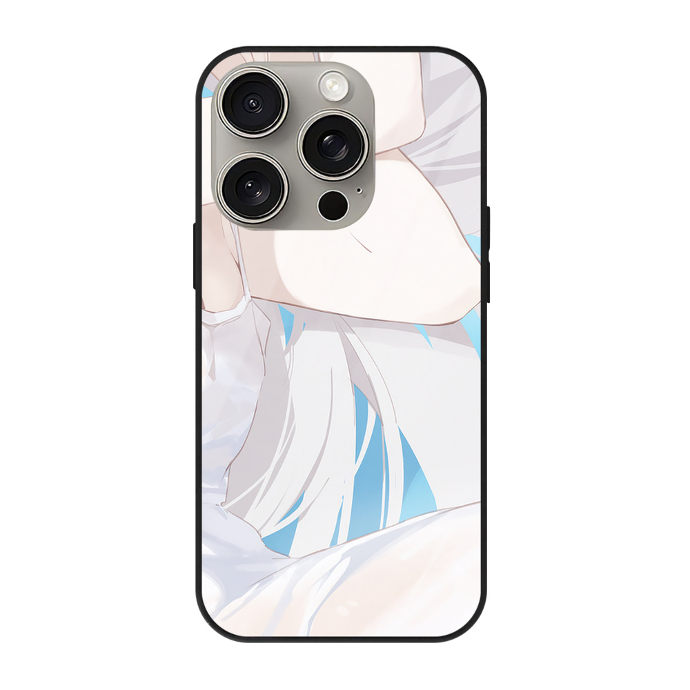 （画像用） 葬送のフリーレン Frieren 【iPhone15Pro対応】スマホケース 耐衝撃＆黄変防止 背面ガラス