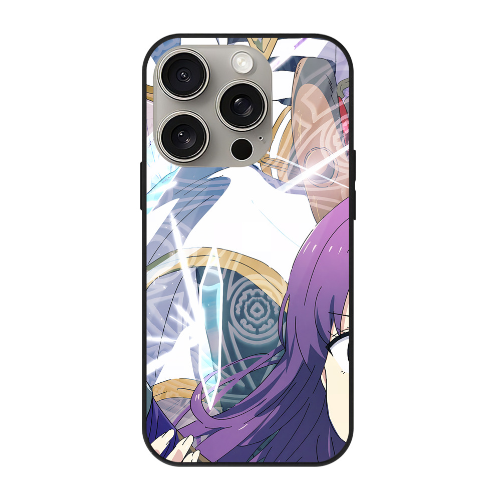 （画像用） 葬送のフリーレン Frieren 【iPhone15Pro対応】スマホケース 耐衝撃＆黄変防止 背面ガラス