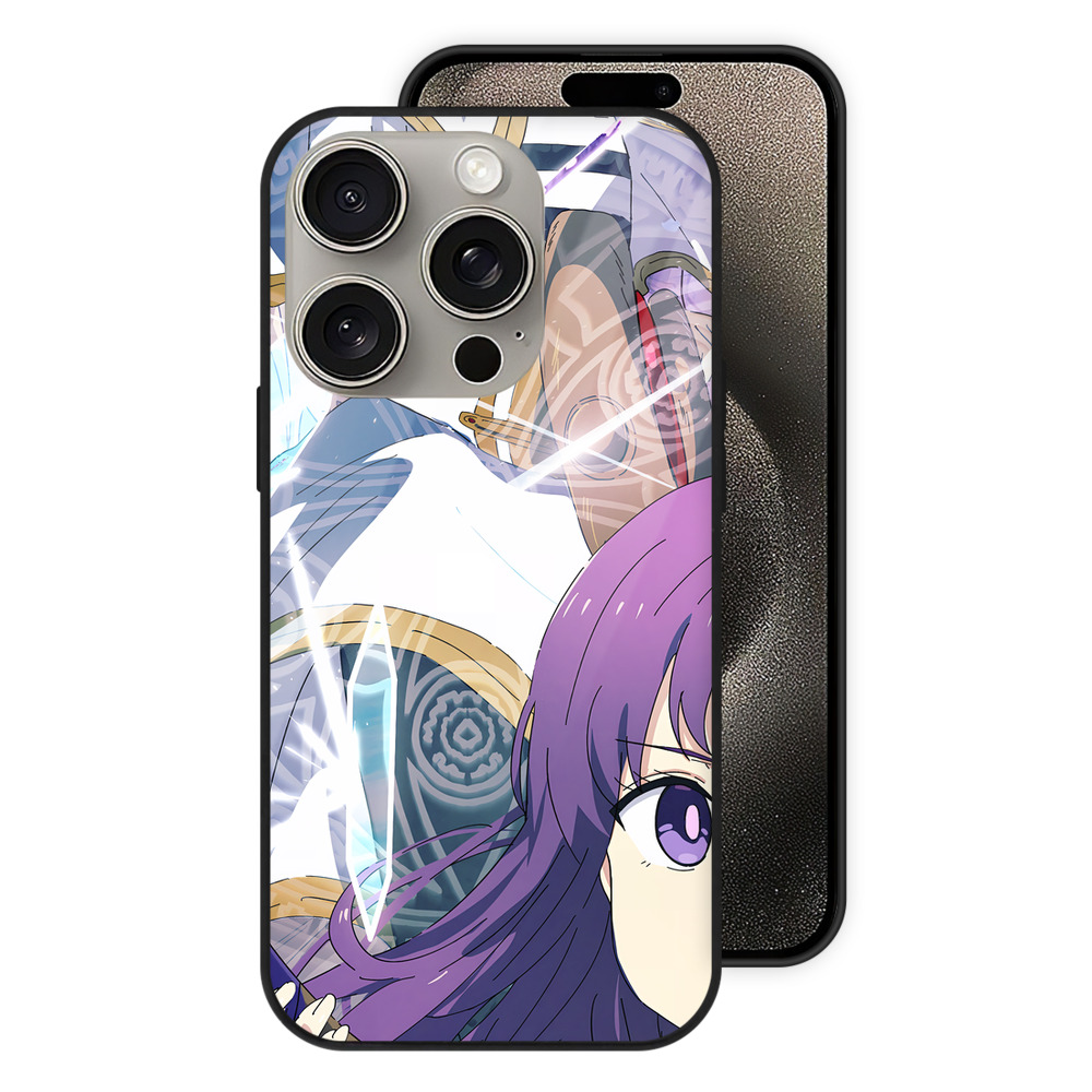 （画像用） 葬送のフリーレン Frieren 【iPhone15Pro対応】スマホケース 耐衝撃＆黄変防止 背面ガラス
