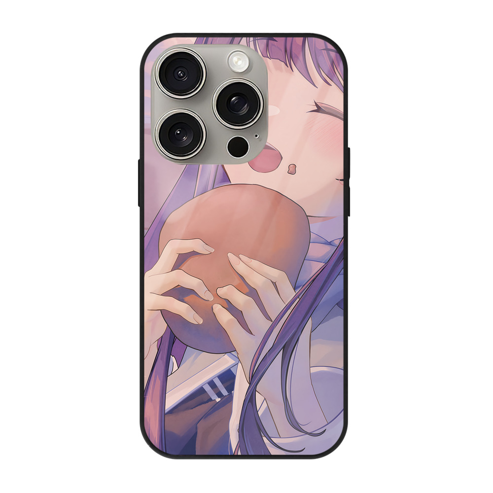（画像用） 葬送のフリーレン Frieren 【iPhone15Pro対応】スマホケース 耐衝撃＆黄変防止 背面ガラス