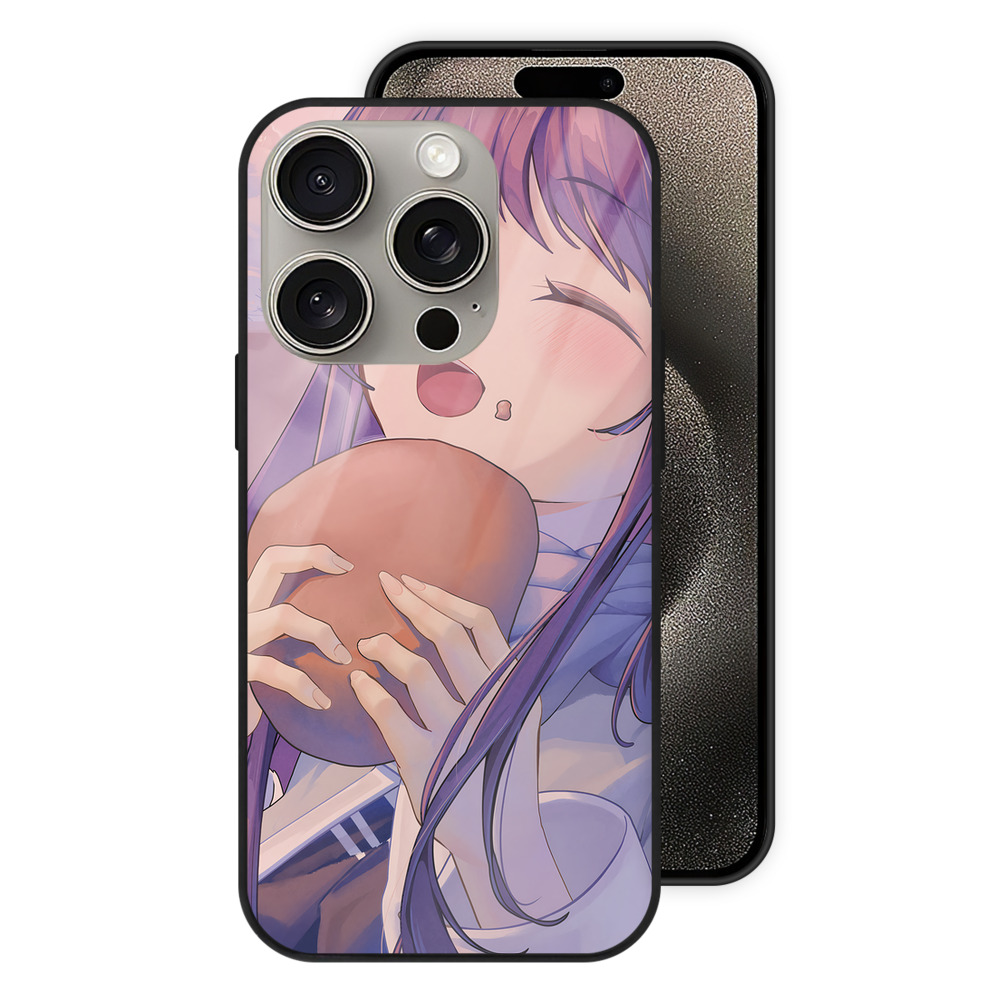 （画像用） 葬送のフリーレン Frieren 【iPhone15Pro対応】スマホケース 耐衝撃＆黄変防止 背面ガラス