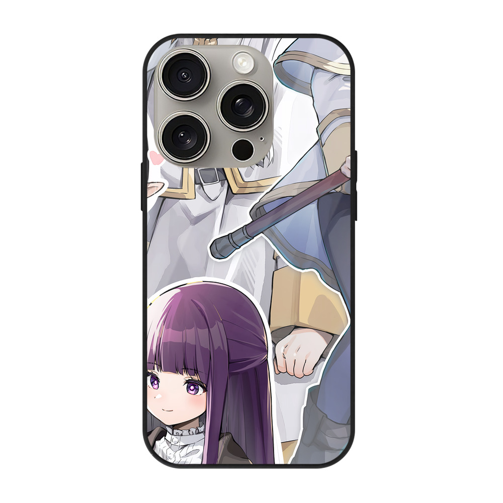 （画像用） 葬送のフリーレン Frieren 【iPhone15Pro対応】スマホケース 耐衝撃＆黄変防止 背面ガラス