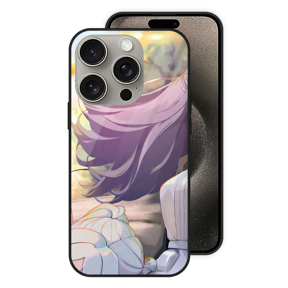 （画像用） 葬送のフリーレン Frieren 【iPhone15Pro対応】スマホケース 耐衝撃＆黄変防止 背面ガラス