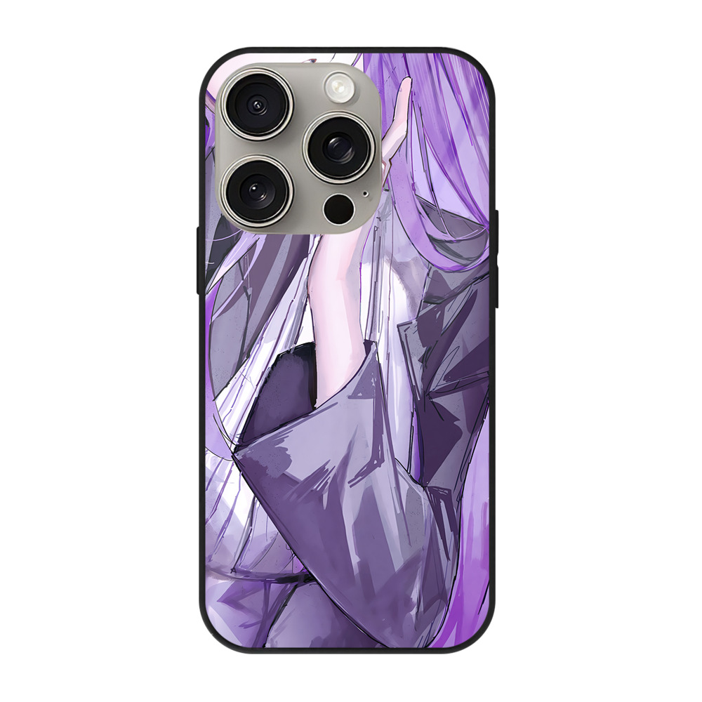 （画像用） 葬送のフリーレン Frieren 【iPhone15Pro対応】スマホケース 耐衝撃＆黄変防止 背面ガラス