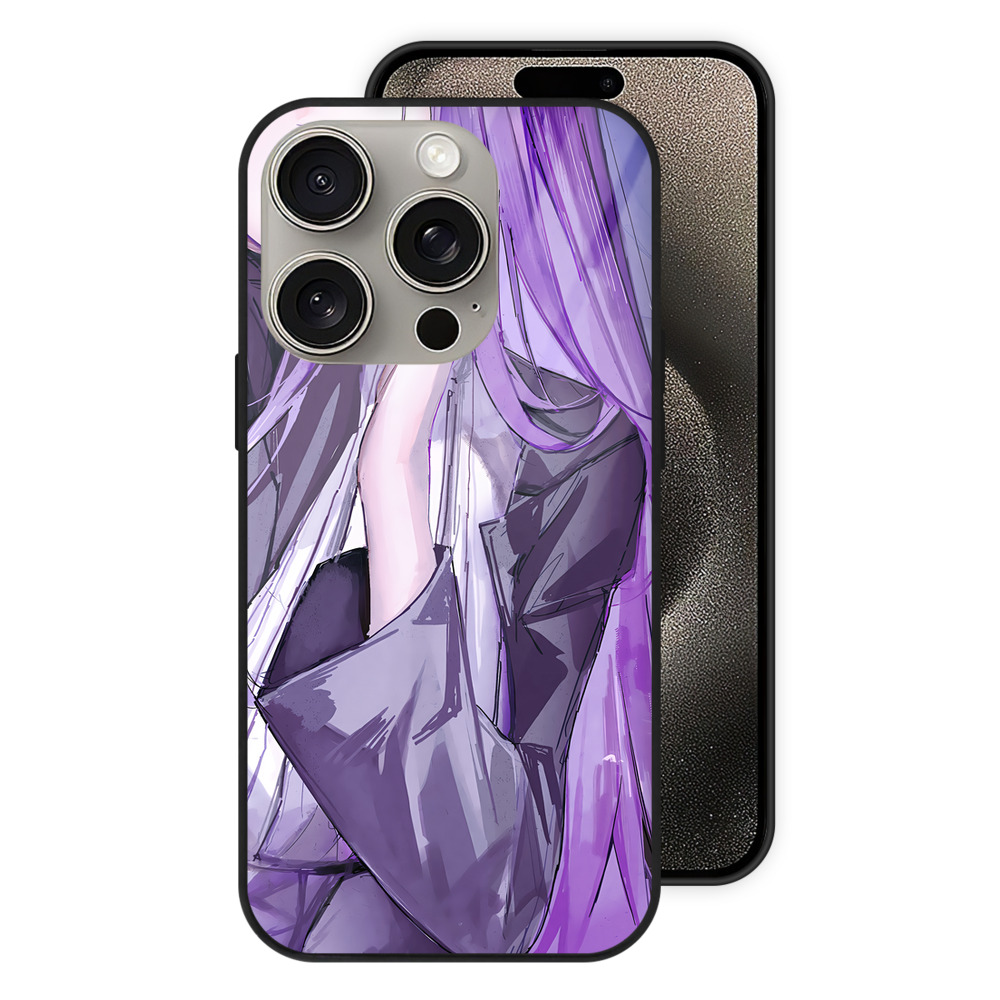 （画像用） 葬送のフリーレン Frieren 【iPhone15Pro対応】スマホケース 耐衝撃＆黄変防止 背面ガラス