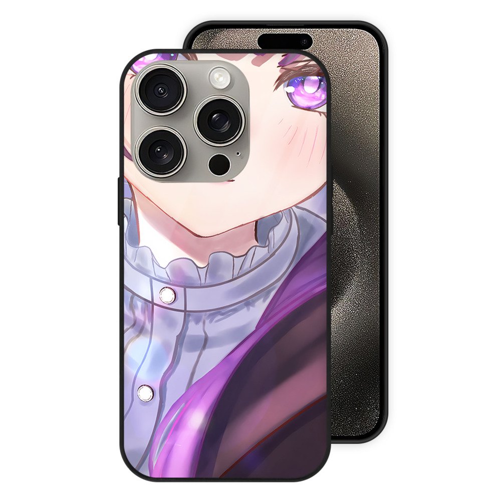 （画像用） 葬送のフリーレン Frieren 【iPhone15Pro対応】スマホケース 耐衝撃＆黄変防止 背面ガラス