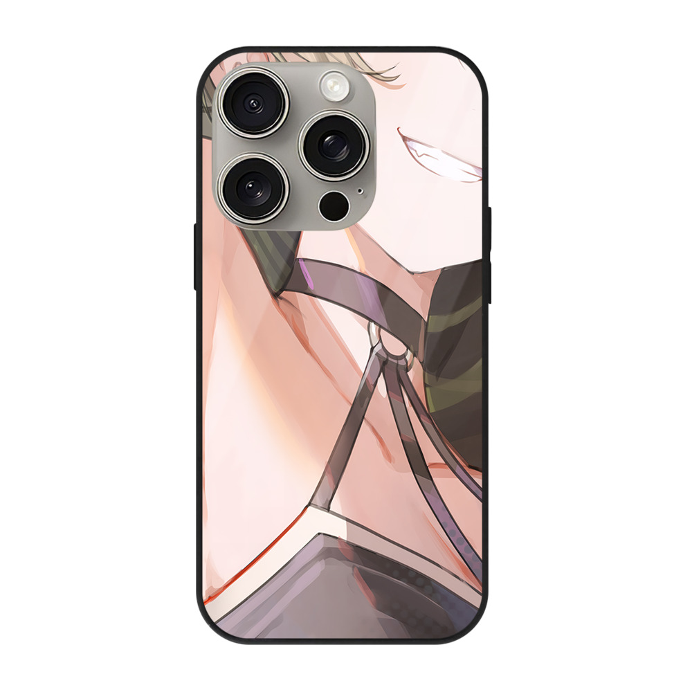（画像用） 葬送のフリーレン Frieren 【iPhone15Pro対応】スマホケース 耐衝撃＆黄変防止 背面ガラス