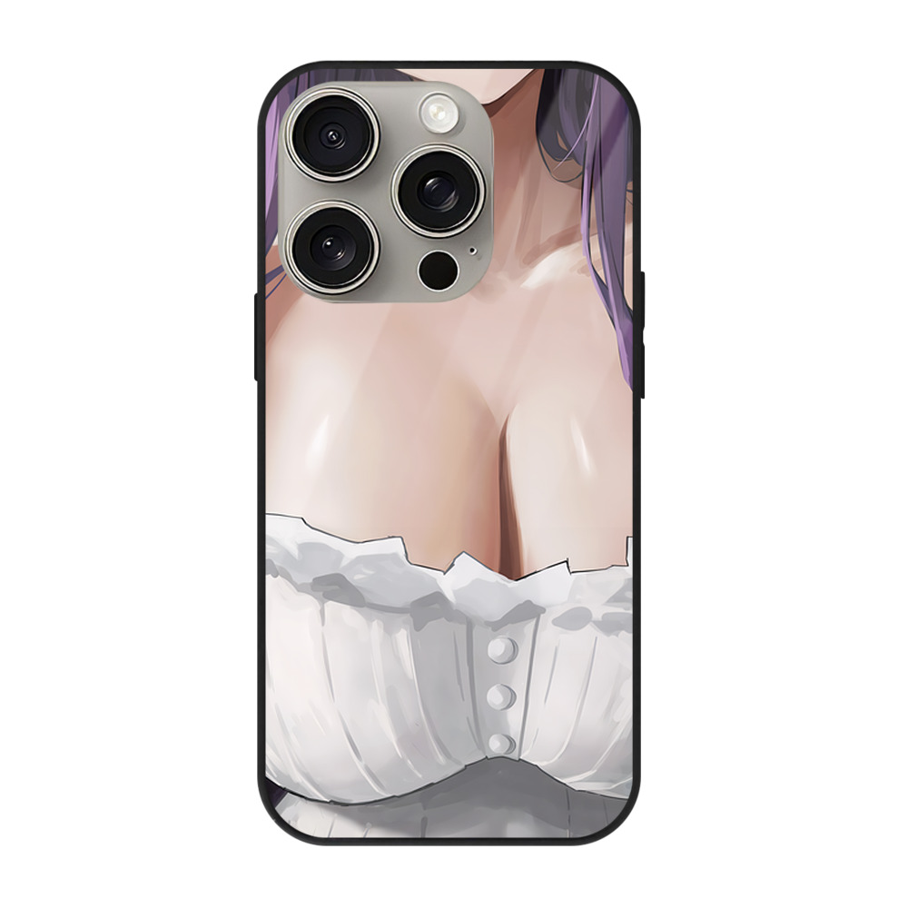 （画像用） 葬送のフリーレン Frieren 【iPhone15Pro対応】スマホケース 耐衝撃＆黄変防止 背面ガラス