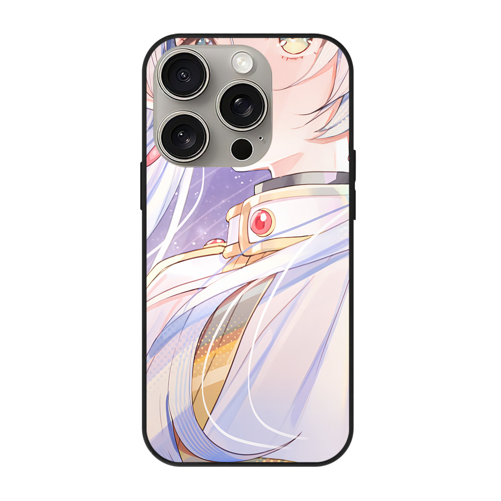 （画像用） 葬送のフリーレン Frieren 【iPhone15Pro対応】スマホケース 耐衝撃＆黄変防止 背面ガラス