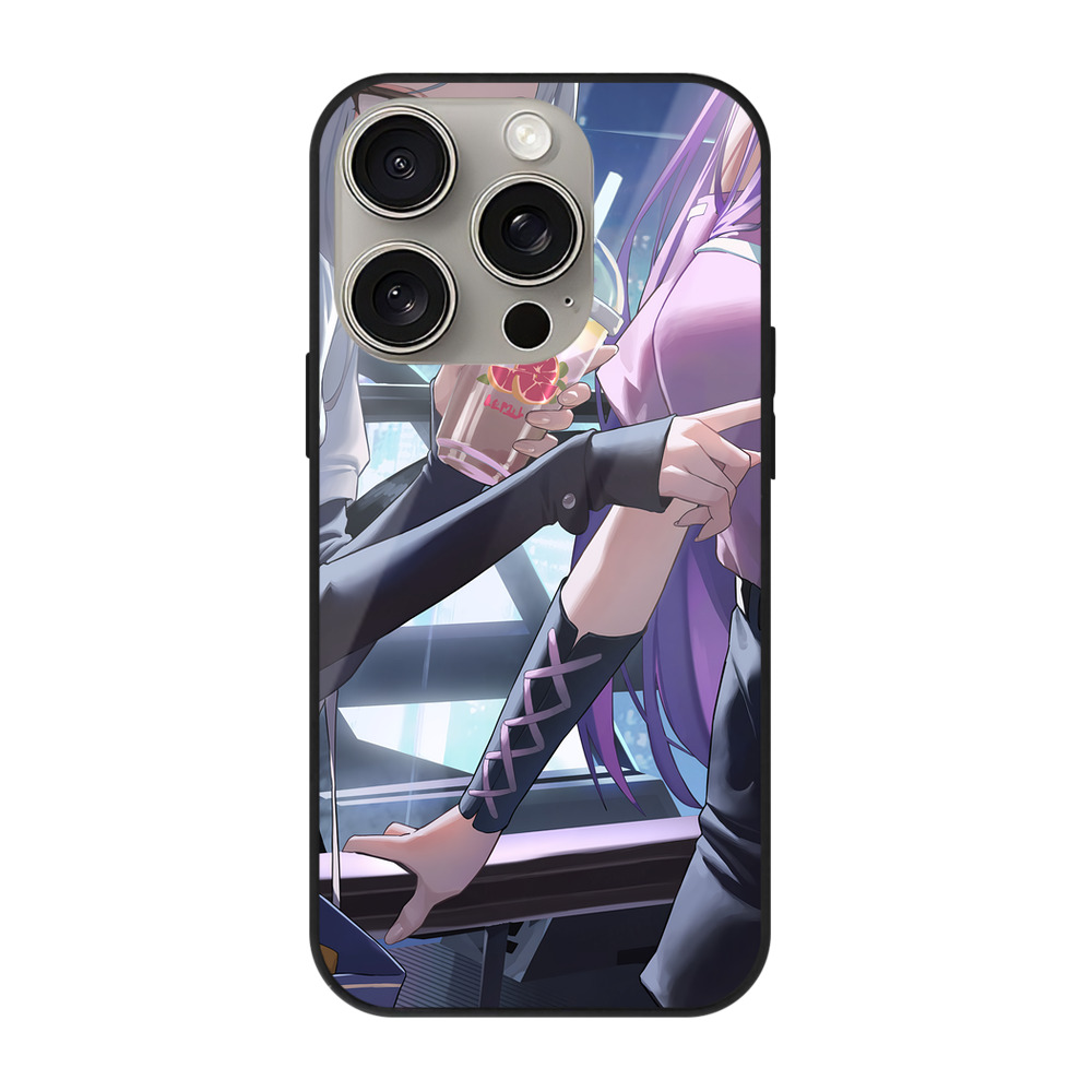 （画像用） 葬送のフリーレン Frieren 【iPhone15Pro対応】スマホケース 耐衝撃＆黄変防止 背面ガラス