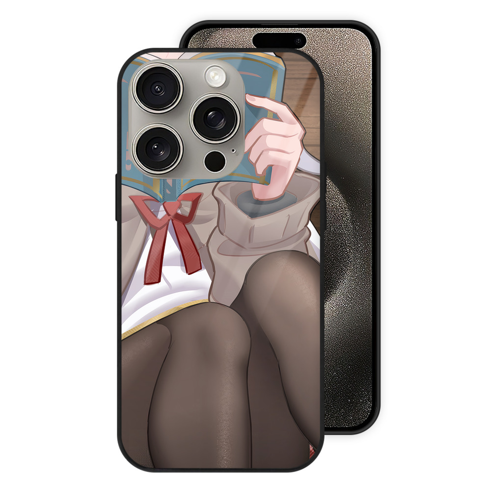 （画像用） 葬送のフリーレン Frieren 【iPhone15Pro対応】スマホケース 耐衝撃＆黄変防止 背面ガラス