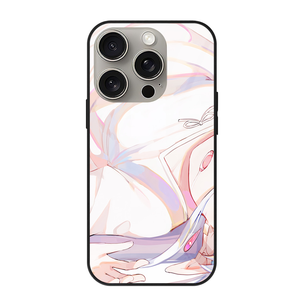 （画像用） 葬送のフリーレン Frieren 【iPhone15Pro対応】スマホケース 耐衝撃＆黄変防止 背面ガラス