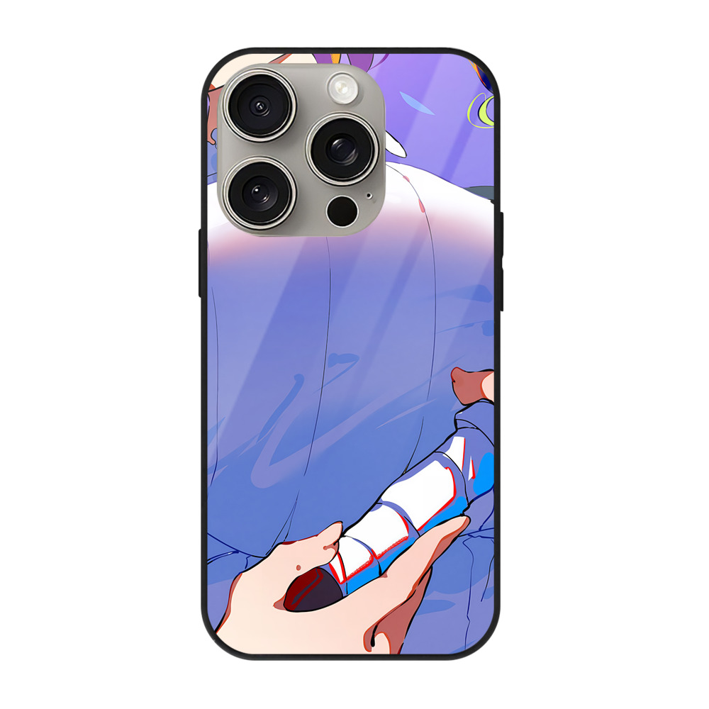 （画像用） 葬送のフリーレン Frieren 【iPhone15Pro対応】スマホケース 耐衝撃＆黄変防止 背面ガラス