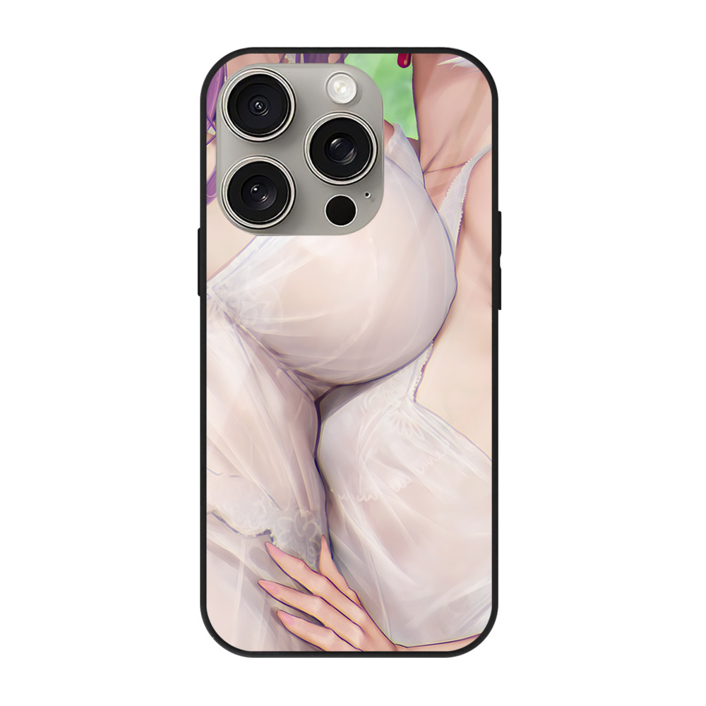 （画像用） 葬送のフリーレン Frieren 【iPhone15Pro対応】スマホケース 耐衝撃＆黄変防止 背面ガラス
