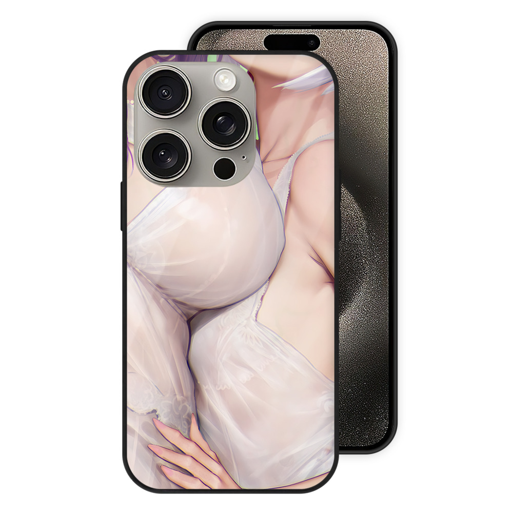 （画像用） 葬送のフリーレン Frieren 【iPhone15Pro対応】スマホケース 耐衝撃＆黄変防止 背面ガラス