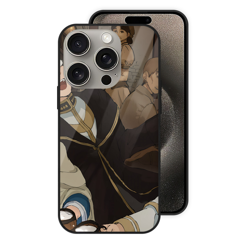 （画像用） 葬送のフリーレン Frieren 【iPhone15Pro対応】スマホケース 耐衝撃＆黄変防止 背面ガラス