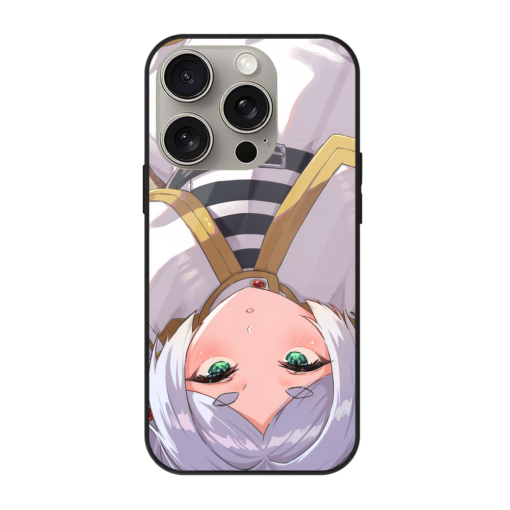 （画像用） 葬送のフリーレン Frieren 【iPhone15Pro対応】スマホケース 耐衝撃＆黄変防止 背面ガラス