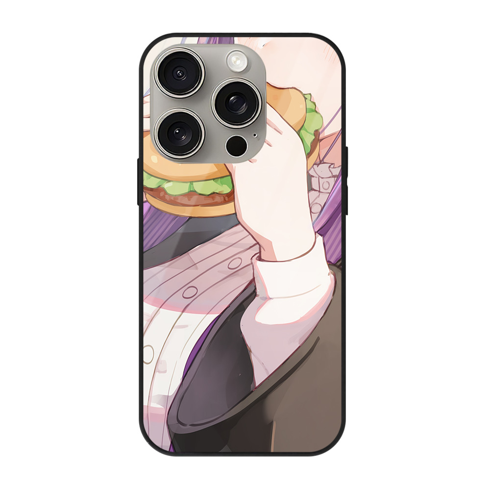 （画像用） 葬送のフリーレン Frieren 【iPhone15Pro対応】スマホケース 耐衝撃＆黄変防止 背面ガラス