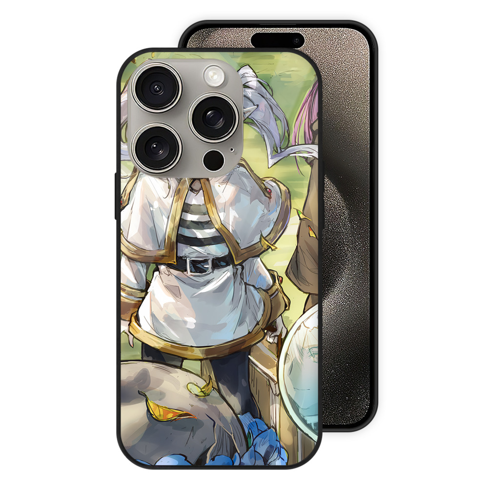 （画像用） 葬送のフリーレン Frieren 【iPhone15Pro対応】スマホケース 耐衝撃＆黄変防止 背面ガラス